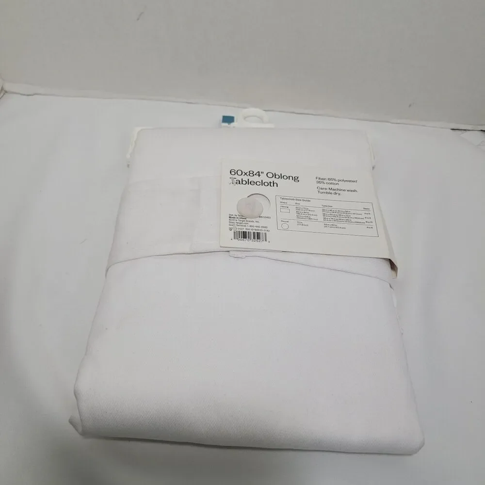 Room Essentials Target White Oblong Tablecloth 60